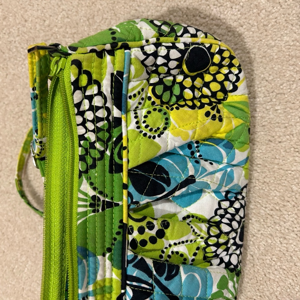 Vera Bradley Green and Blue Floral Crossbody Bag
